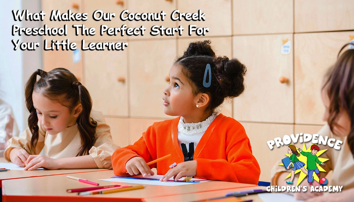 little girl in class room looking up
